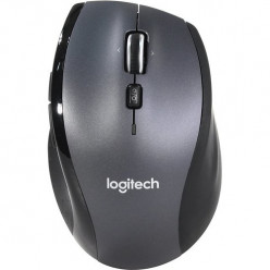 Беспроводная оптическая мышь Logitech M705, сверхбыстрая прокрутка, наноприемник, темно-серый/серебристый, для розничной продажи